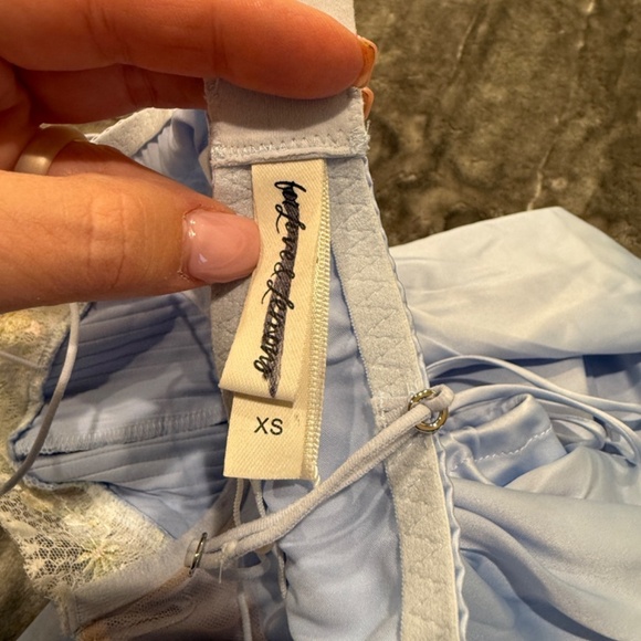 New! For Love and Lemons Paloma Satin Slip Dress blue 31241 - Picture 15 of 16